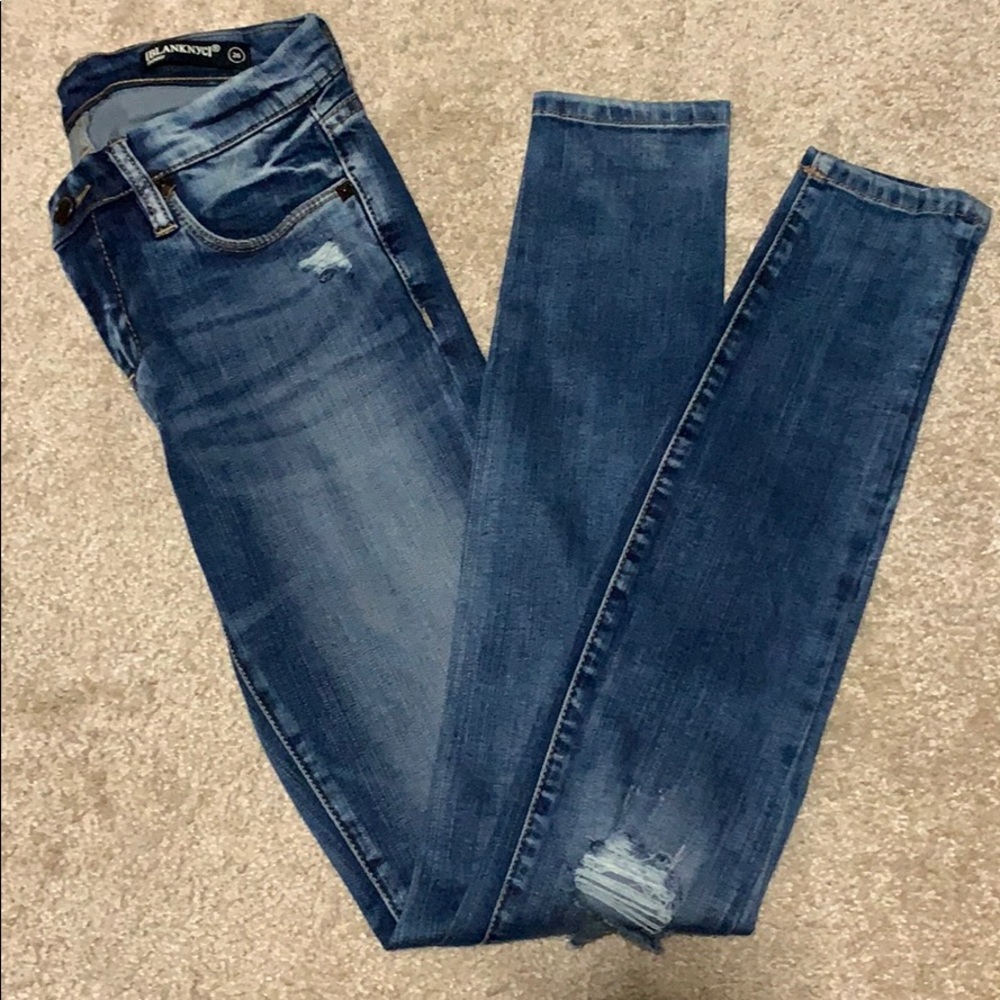 Blank NYC studded pocket skinny jeans